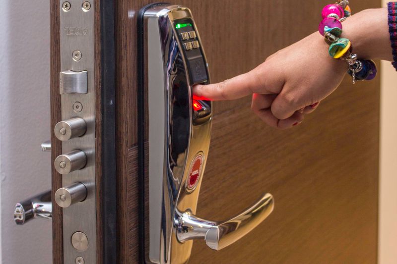 a biometric door locking system
